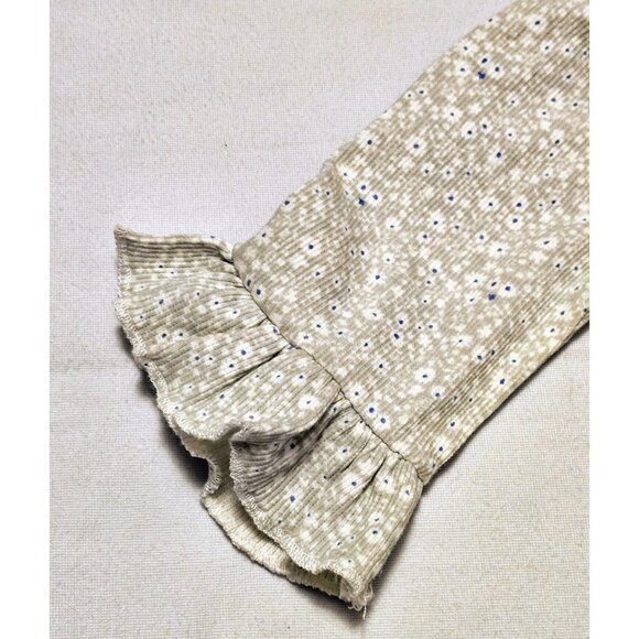 7 For All Mankind 2 Piece Denim Overalls And Flowered Top NWT 18M - Picture 4 of 10